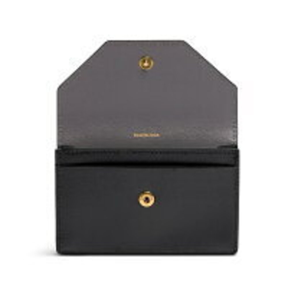 Balenciaga Flap Black Wallet Holder ENVELOPE Card